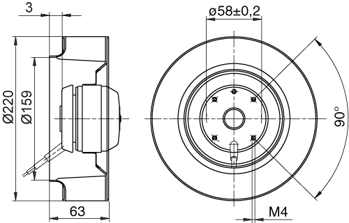 SVAB SVF-8 Viftemotor